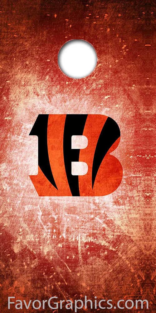 Cincinnati Bengals Cornhole Wood Board Skin Vinyl Wrap Decal Sticker