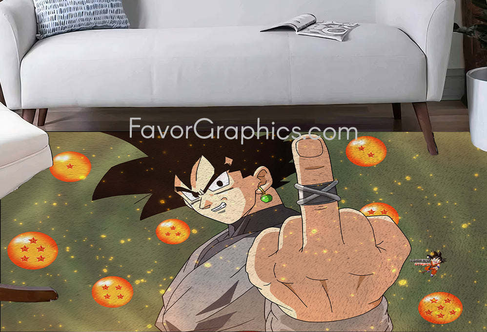 Black Goku Home Bedroom Decor Rug Carpet Mat