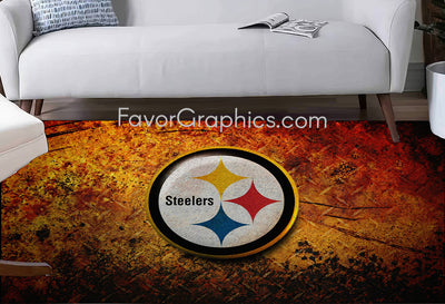 Pittsburgh Steelers Home Bedroom Decor Rug Carpet Mat