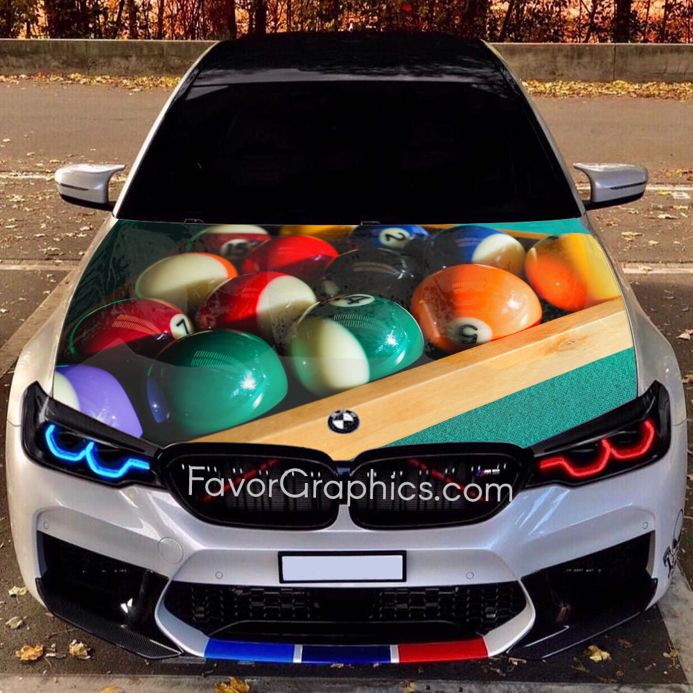 Billiard Itasha Car Vinyl Hood Wrap Decal Sticker