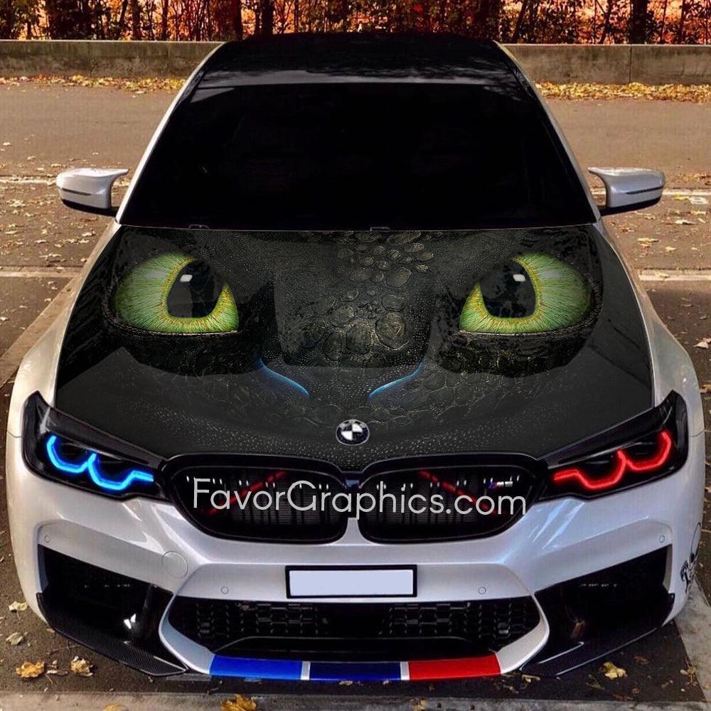 Toothless Car Sticker Outline Toothless Itasha Car Vinyl Hood Wrap Decal Sticker – Favor Graphics