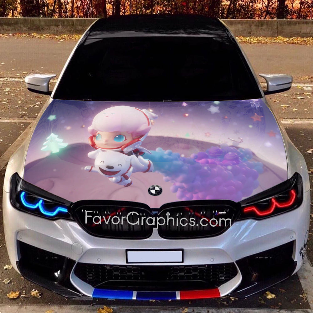 Dimoo Itasha Car Vinyl Hood Wrap Decal Sticker