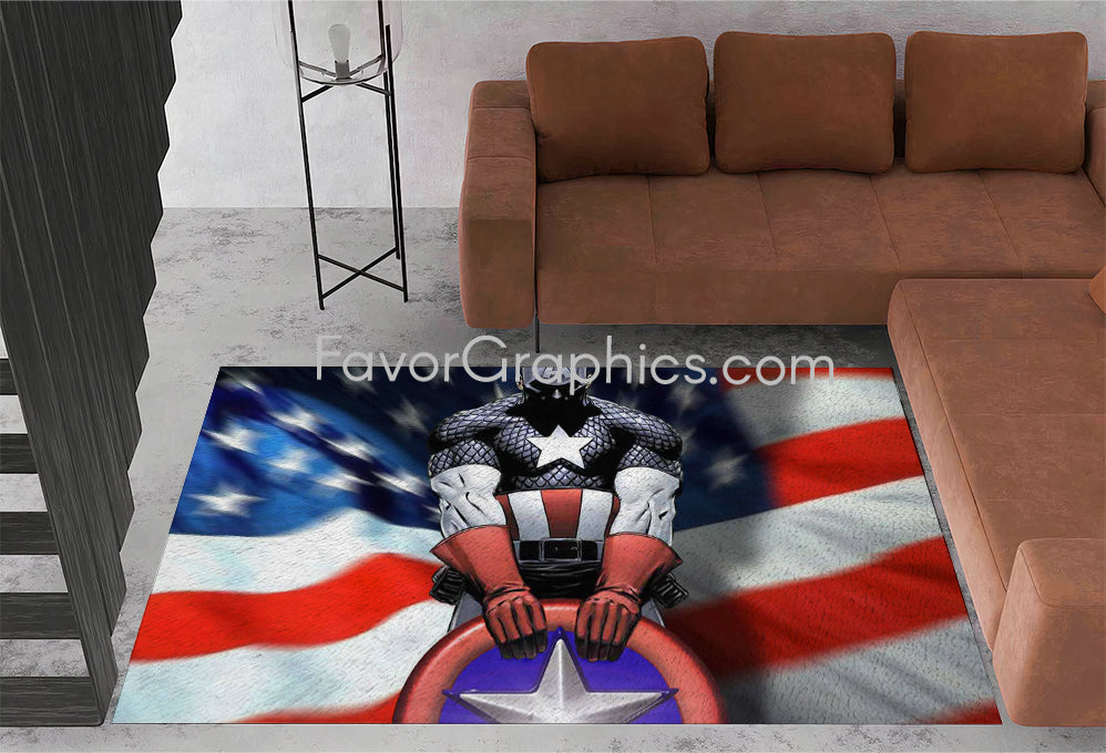 Captain America Home Bedroom Decor Rug Carpet Mat