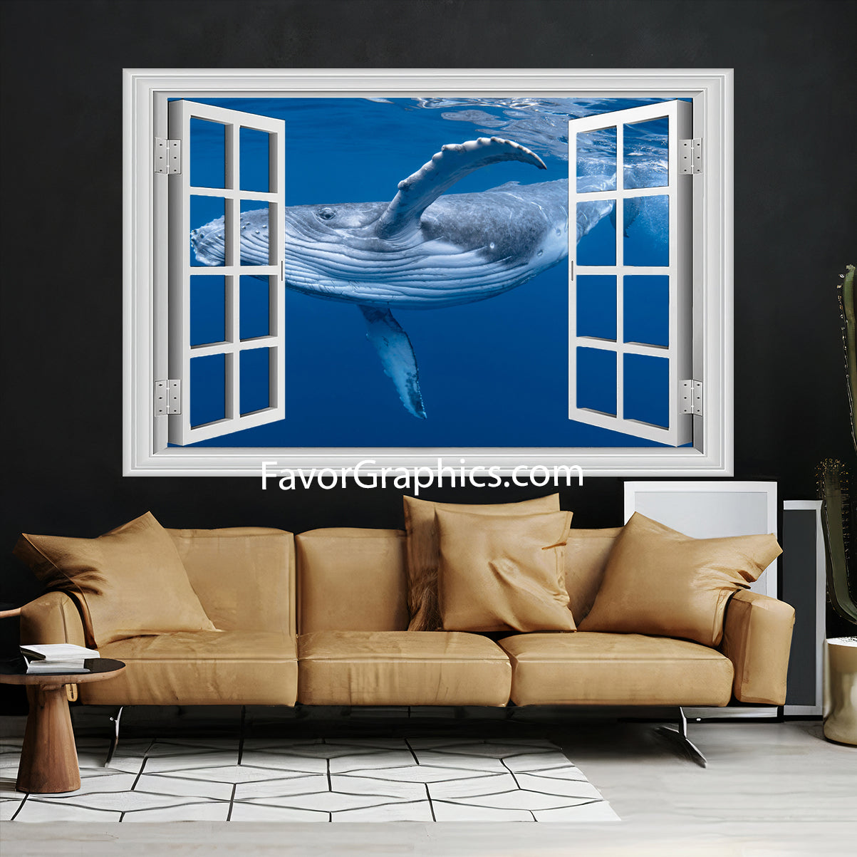 Whale Vinyl Wall Art Decal Sticker Poster Print Mural