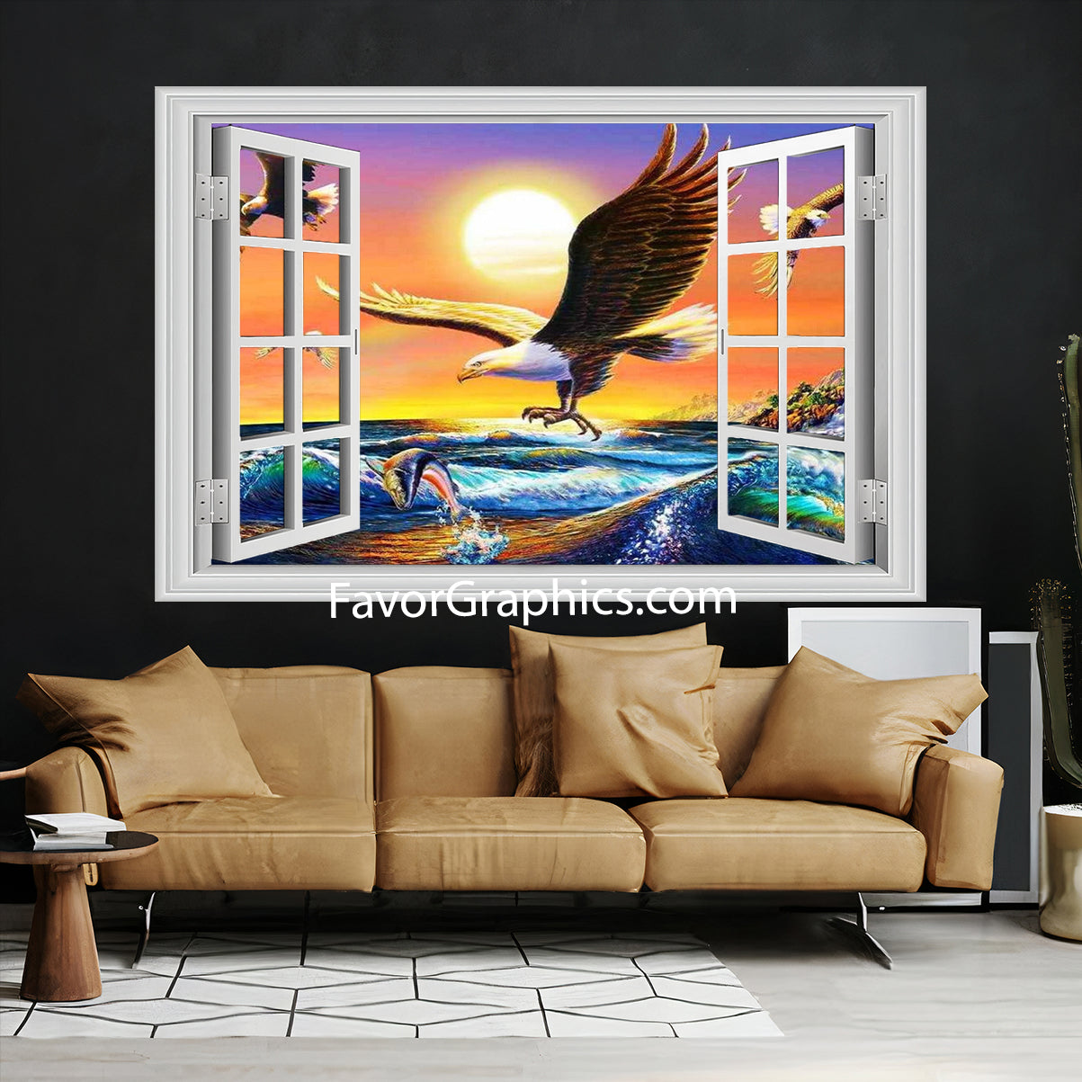 Bald Eagle Vinyl Wall Art Decal Sticker Poster Print Mural