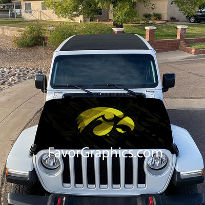 Iowa Hawkeyes Itasha Car Vinyl Hood Wrap Decal Sticker