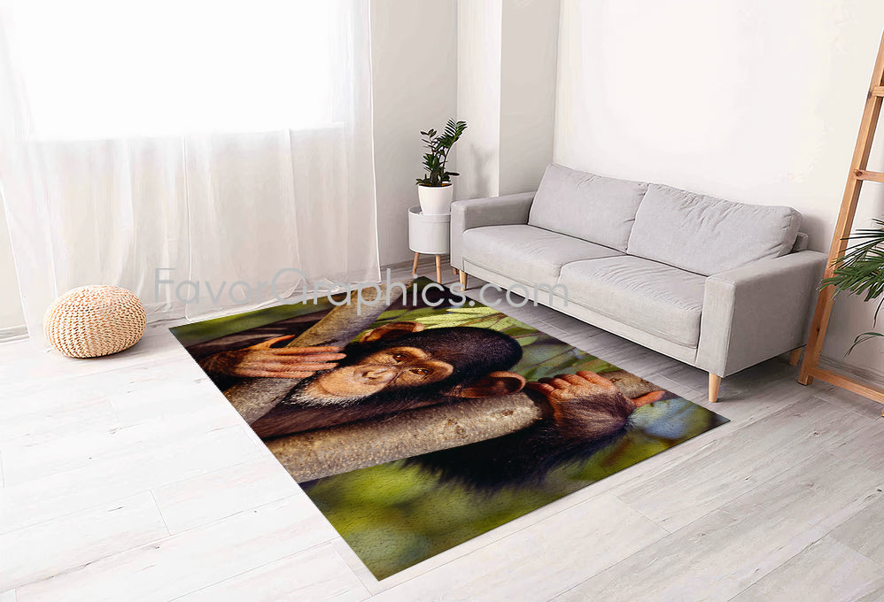 Chimpanzee Home Bedroom Decor Rug Carpet Mat