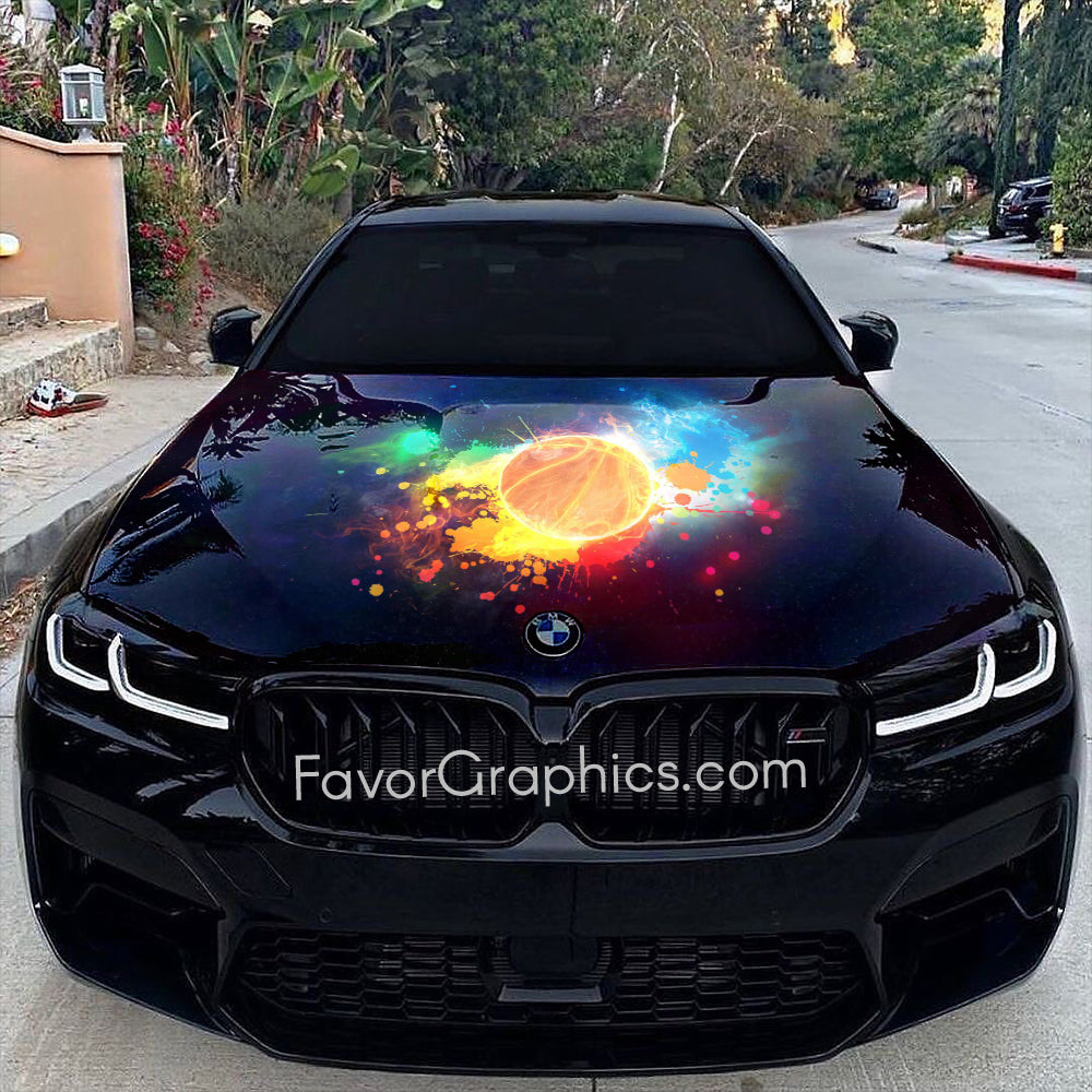 Basketball Itasha Car Vinyl Hood Wrap Decal Sticker