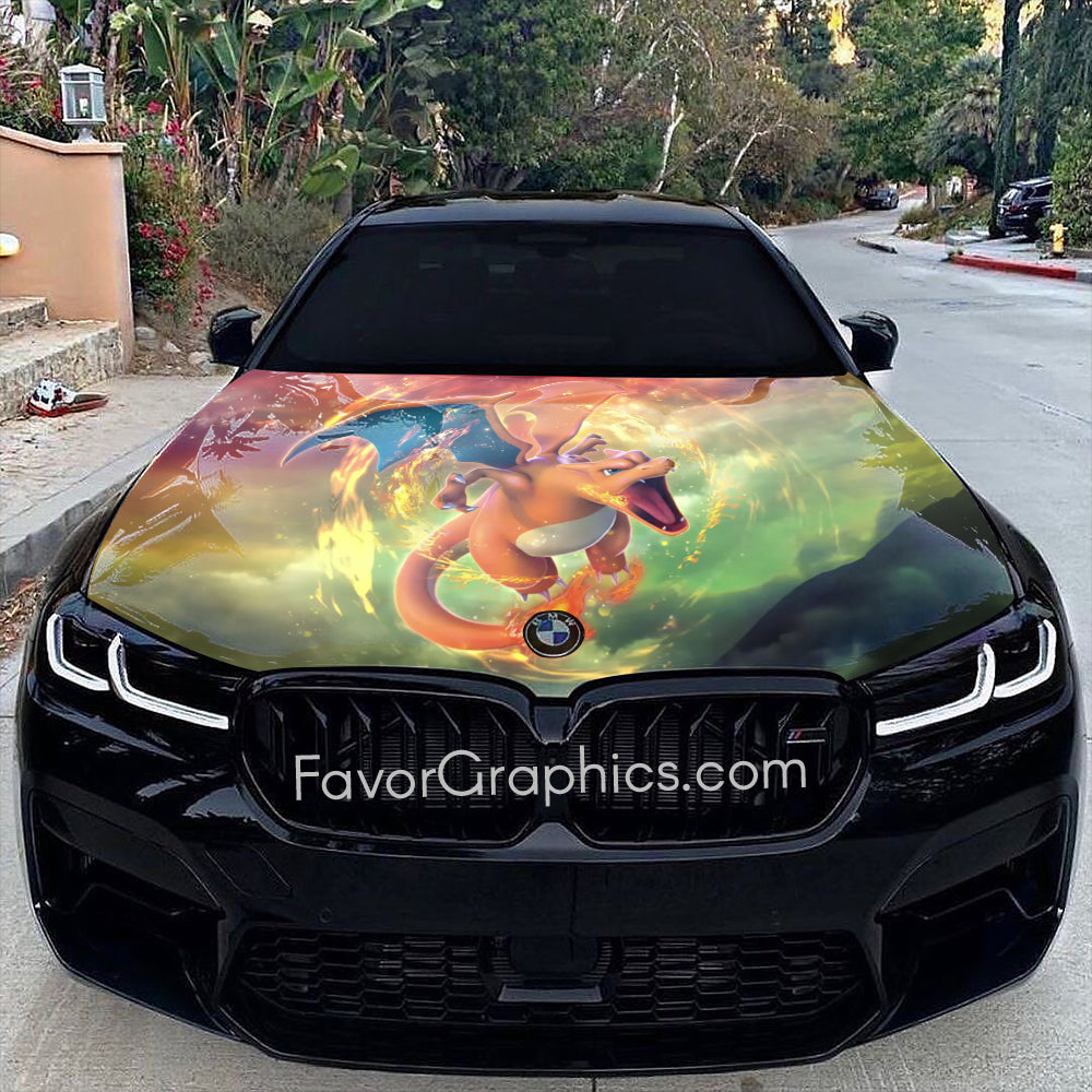 Charizard Itasha Car Vinyl Hood Wrap Decal Sticker