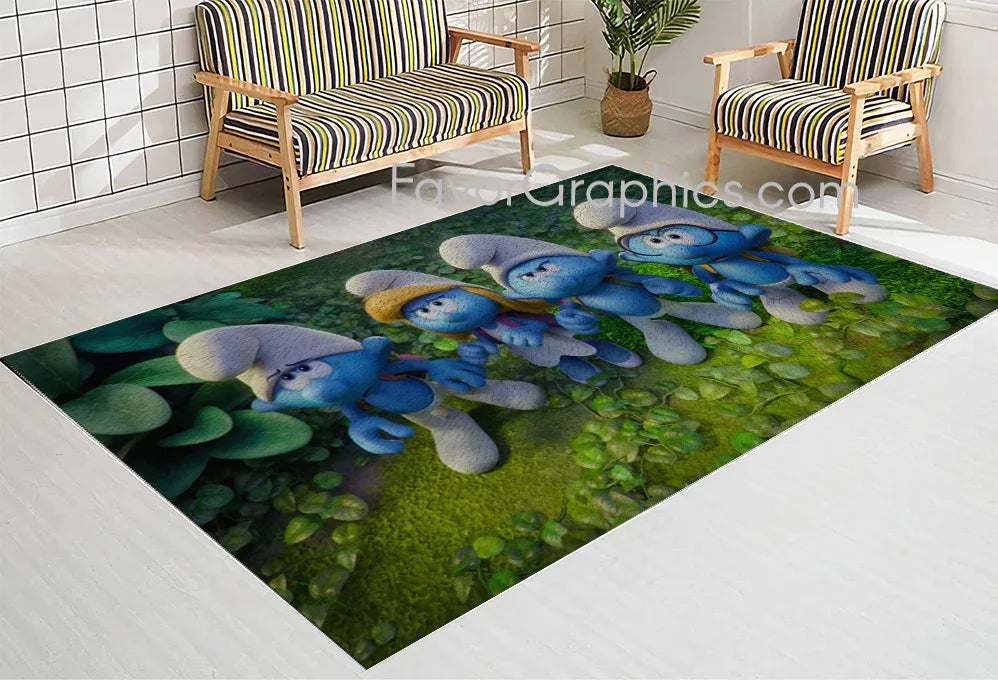 The Smurfs Home Bedroom Decor Rug Carpet Mat