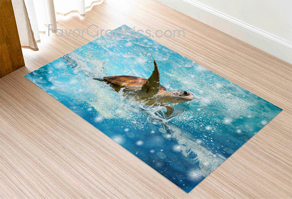 Sea Turtle Home Bedroom Decor Rug Carpet Mat