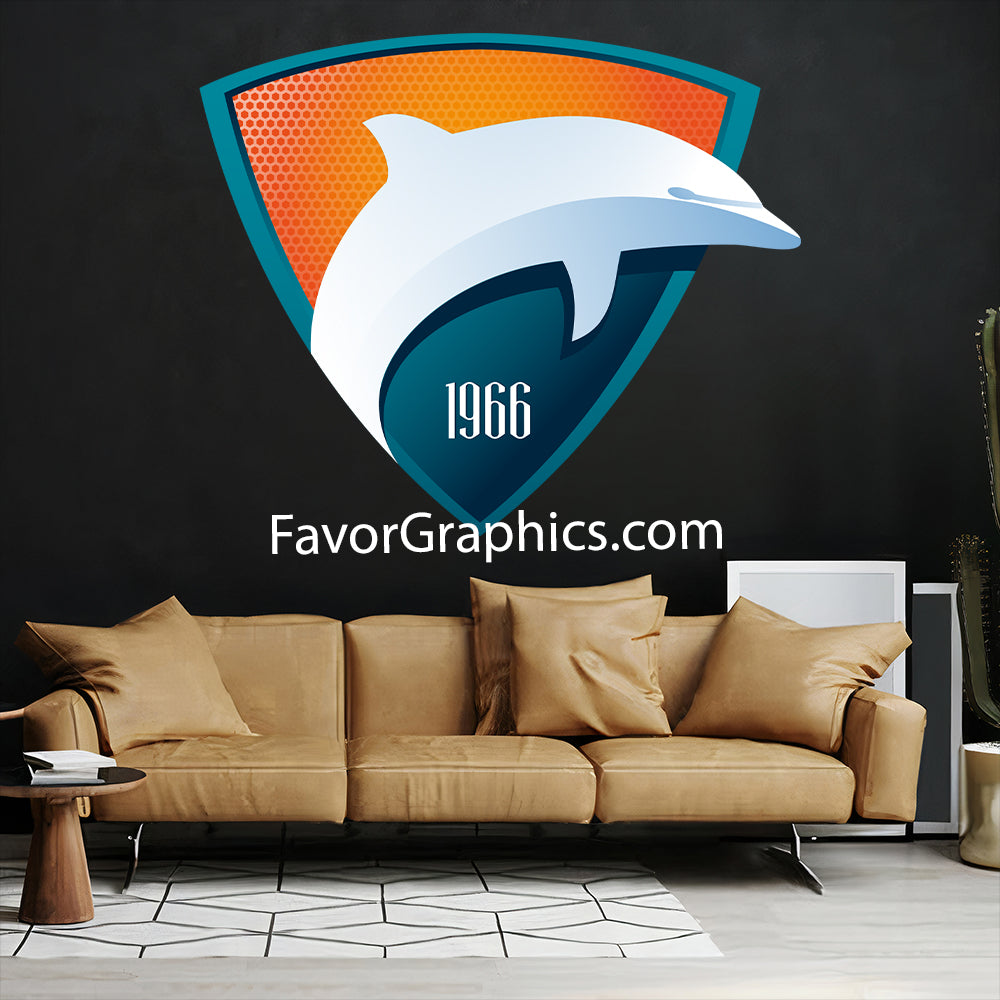 Miami Dolphins Home Room Wall Vinyl Decal Sticker Mural Poster