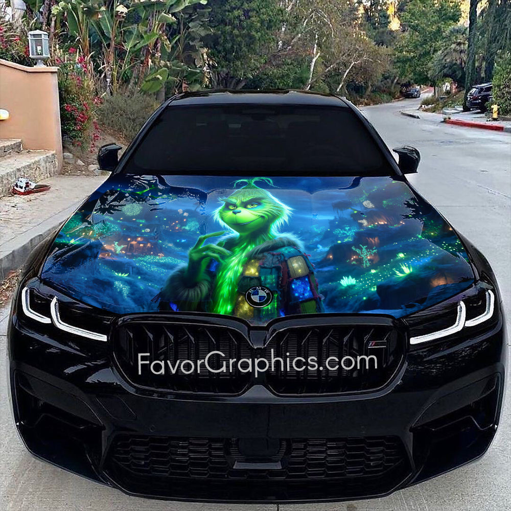 The Grinch Itasha Car Vinyl Hood Wrap Decal Sticker