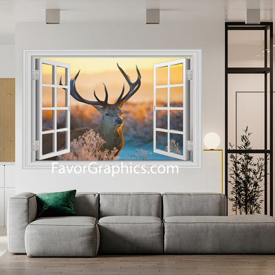 Deer Vinyl Wall Art Decal Sticker Poster Print Mural