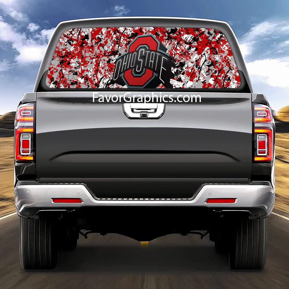 Ohio State Buckeyes Rear Window Perforated Graphic Vinyl Decal Car Truck UTV