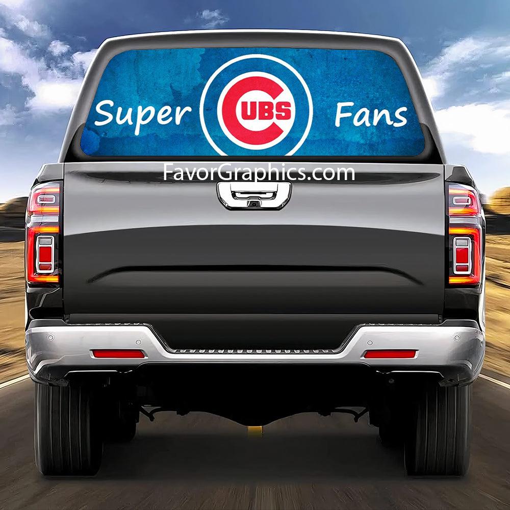 Chicago Cubs Rear Window Perforated Graphic Vinyl Decal Car