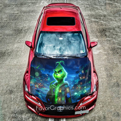 The Grinch Itasha Car Vinyl Hood Wrap Decal Sticker