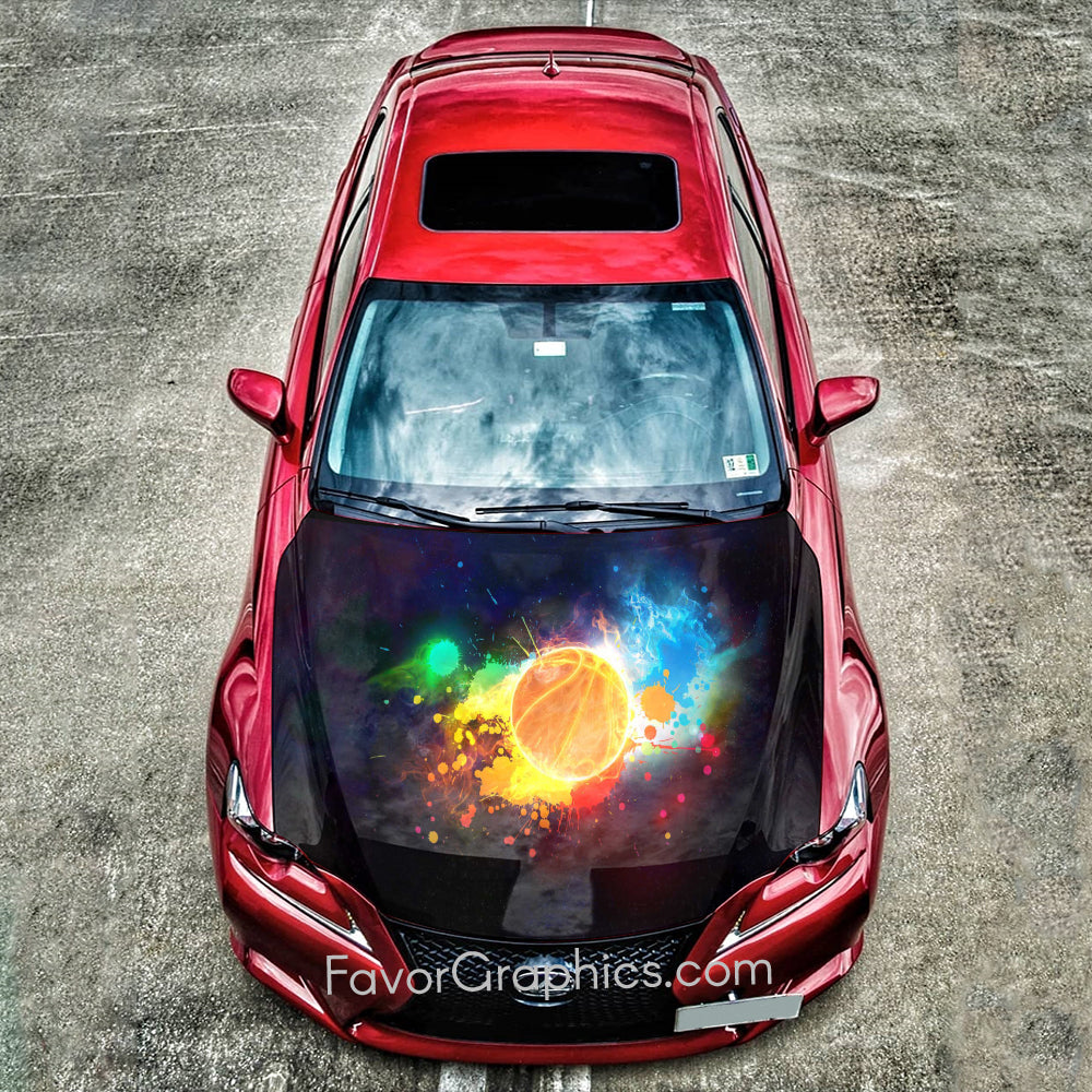 Basketball Itasha Car Vinyl Hood Wrap Decal Sticker