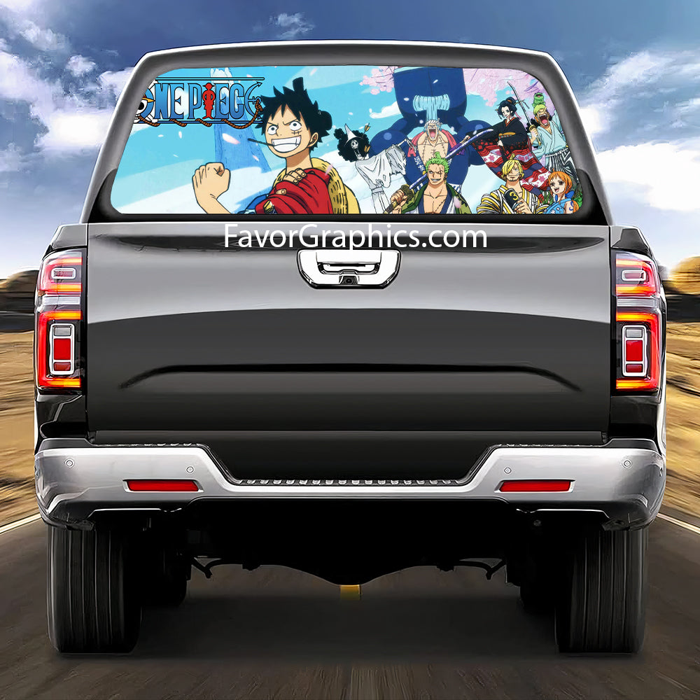 Monkey D. Luffy Rear Window Perforated Graphic Vinyl Decal Car