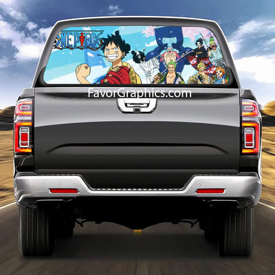 Monkey D. Luffy Rear Window Perforated Graphic Vinyl Decal Car