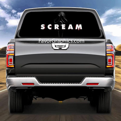 Scream Ghostface Rear Window Perforated Graphic Vinyl Decal Car