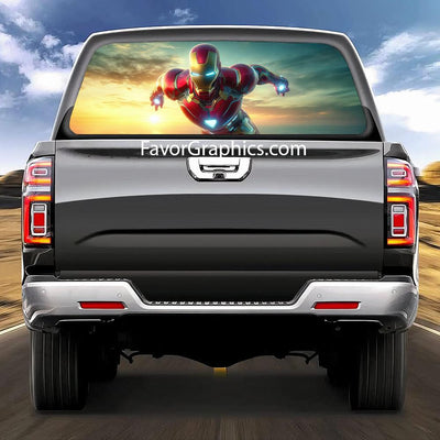 Iron Man Rear Window Perforated Graphic Vinyl Decal Car