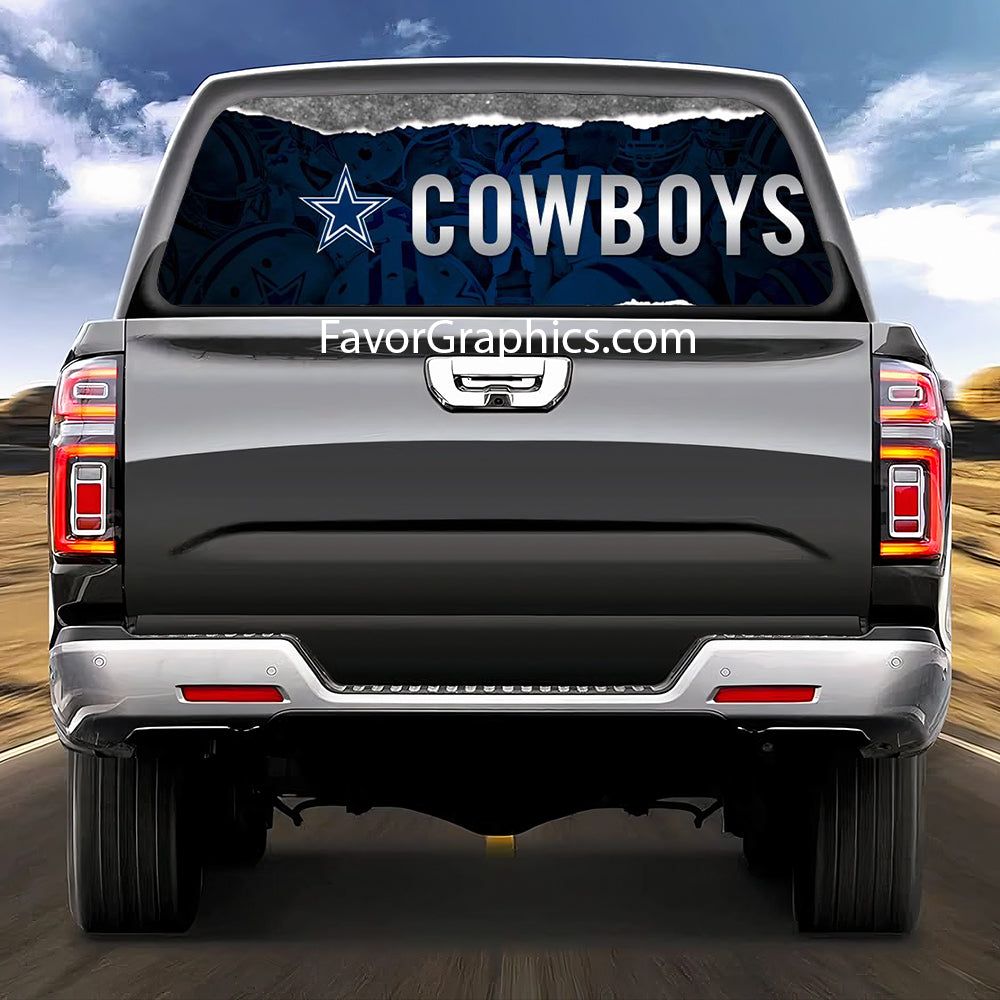 Dallas Cowboys Rear Window Perforated Graphic Vinyl Decal Cars Trucks