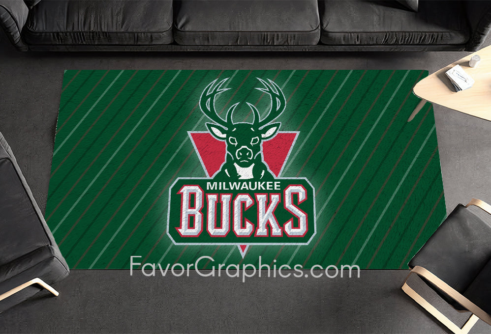 Milwaukee Bucks Home Bedroom Decor Rug Carpet Mat