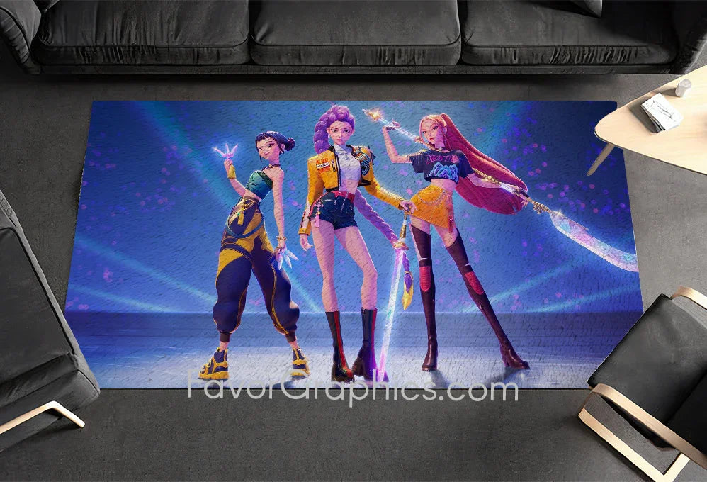 Kpop Rug Huntrix HUNTR/X Kpop Demon Hunters Home Bedroom Decor Rug Carpet Mat ...