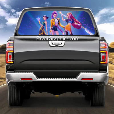 Huntrix HUNTR/X Kpop Demon Hunters Rear Window Perforated Vinyl Car Truck