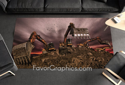 Excavator Home Bedroom Decor Rug Carpet Mat