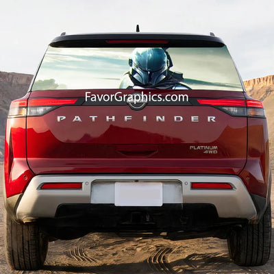 The Mandalorian Rear Window Perforated Graphic Vinyl Decal Car Truck UTV