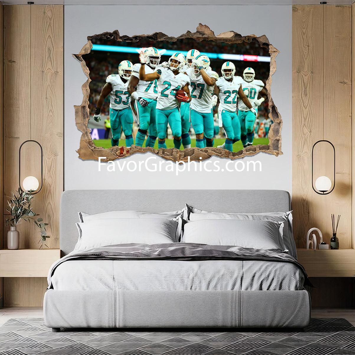 Miami Dolphins Vinyl Wall Art Decal Sticker Poster Print Mural