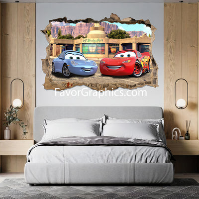 Car Race Cartoon Vinyl Wall Art Decal Sticker Poster Print Mural