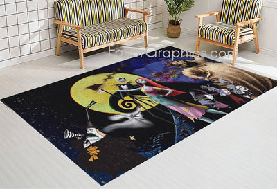 Nightmare Before Christmas Home Bedroom Decor Rug Carpet Mat