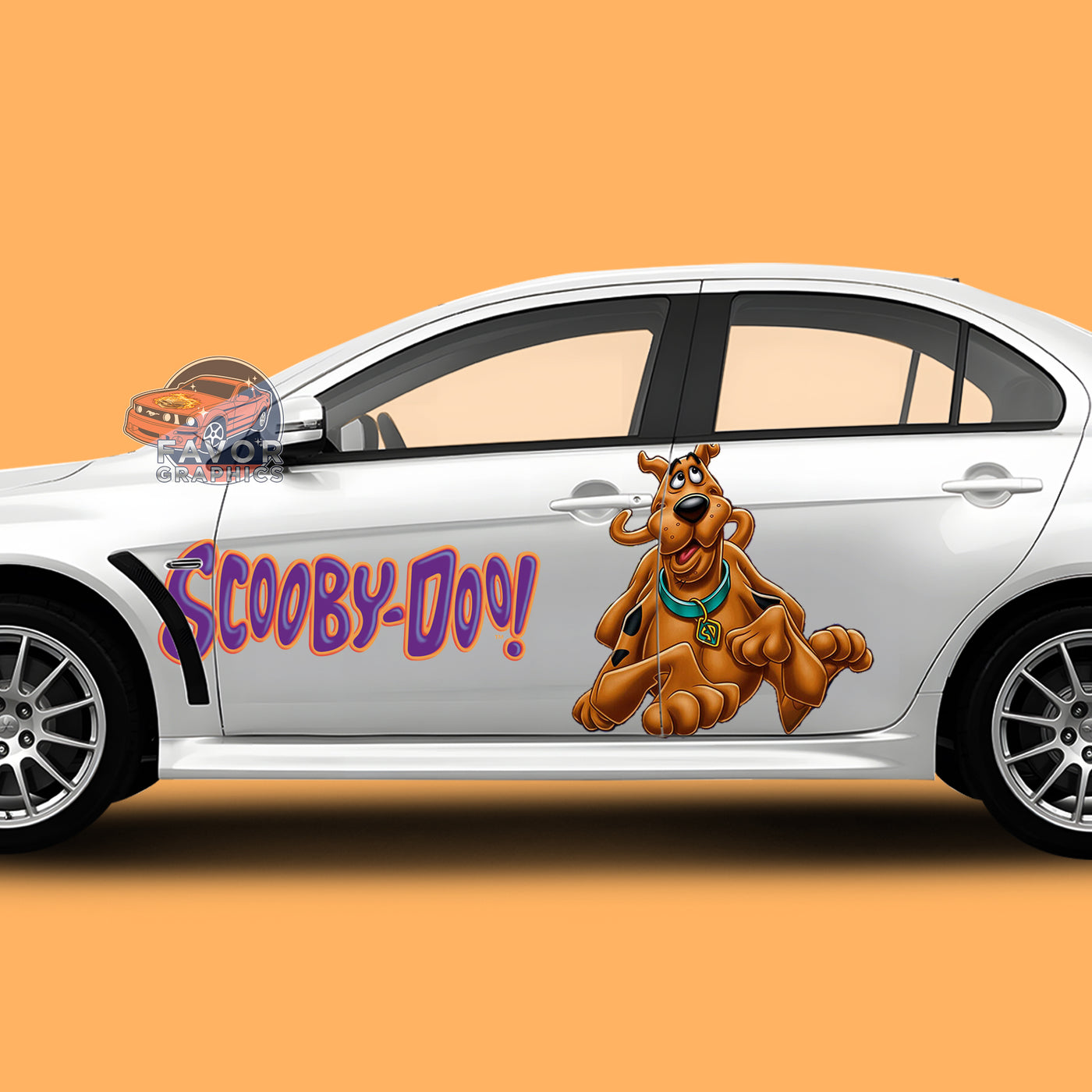 Scooby Doo Itasha Car Side Door Decal Vinyl Sticker