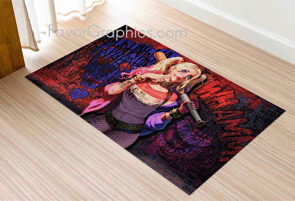 Harley Quinn Home Bedroom Decor Rug Carpet Mat