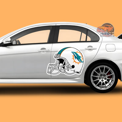 Miami Dolphins Itasha Car Side Door Decal Vinyl Sticker