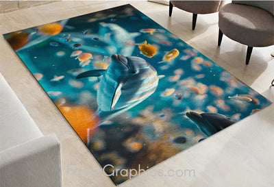 Dolphin Home Bedroom Decor Rug Carpet Mat