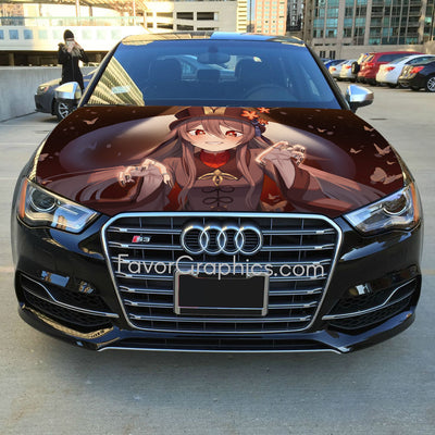 Hu Tao Genshin Impact Itasha Car Vinyl Hood Wrap Decal Sticker