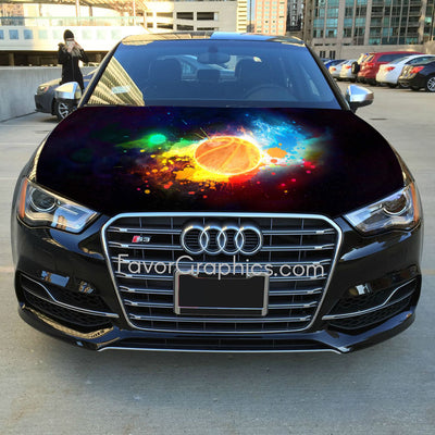 Basketball Itasha Car Vinyl Hood Wrap Decal Sticker