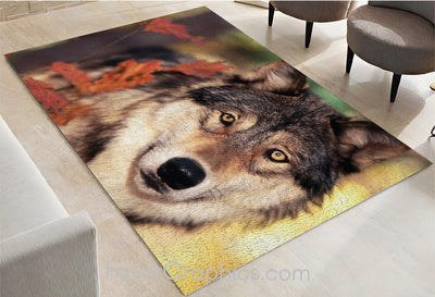 Wolf Home Bedroom Decor Rug Carpet Mat