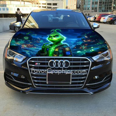 The Grinch Itasha Car Vinyl Hood Wrap Decal Sticker