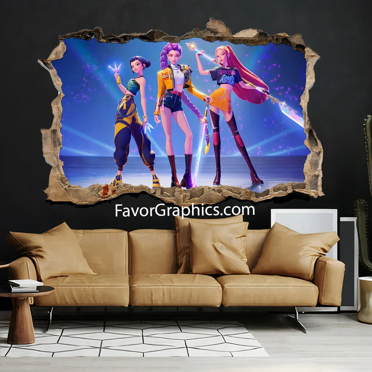 Huntrix HUNTR/X Kpop Demon Hunters Wall Art Poster Print Mural