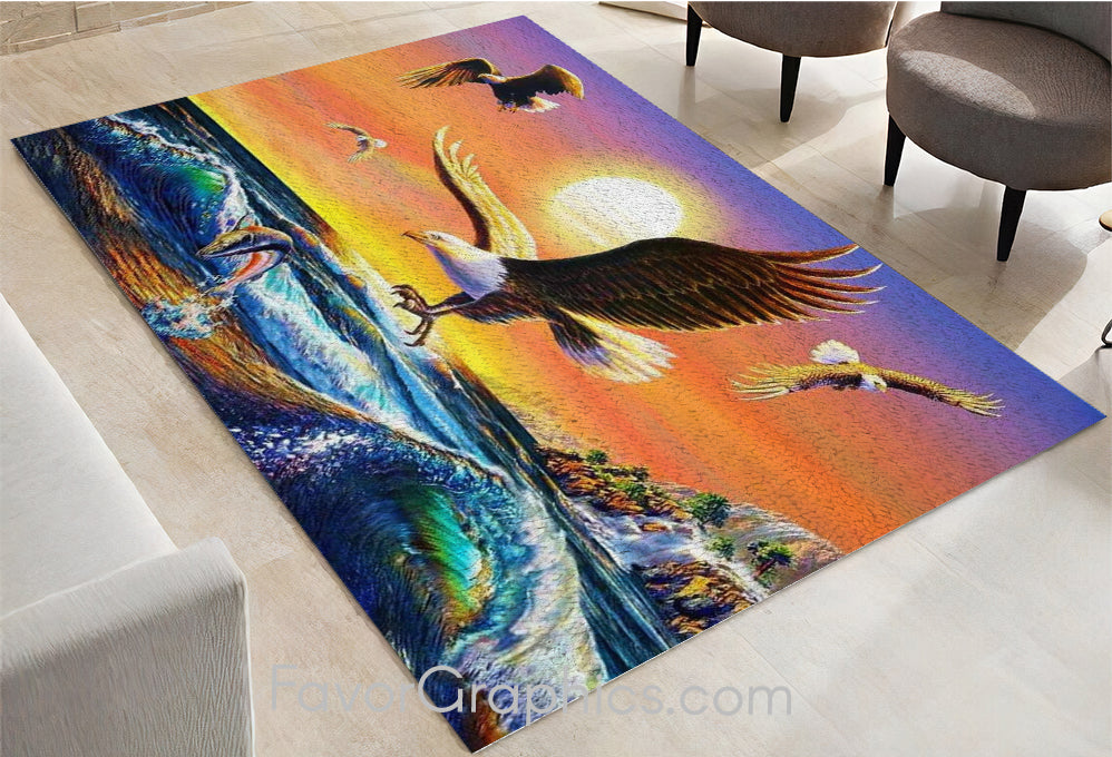 Bald Eagle Home Bedroom Decor Rug Carpet Mat