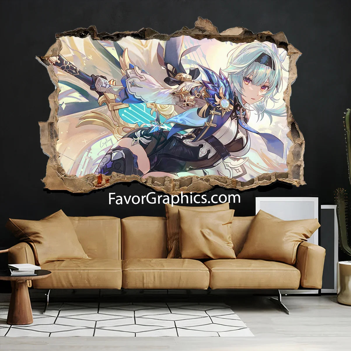 Eula (Genshin impact) Vinyl Wall Art Decal Sticker Poster Print Mural