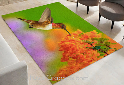 Hummingbird Home Bedroom Decor Rug Carpet Mat