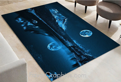 Full Moon Home Bedroom Decor Rug Carpet Mat