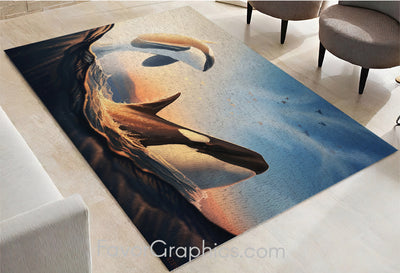 Orca Home Bedroom Decor Rug Carpet Mat