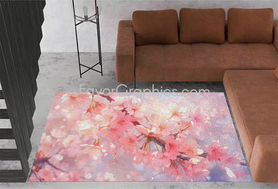 Cherry Blossom Home Bedroom Decor Rug Carpet Mat